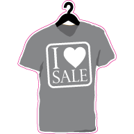 Raamsticker i love sale VA-0044