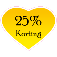 Raamsticker korting hart VA-0022