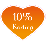 Raamsticker korting hart VA-0022
