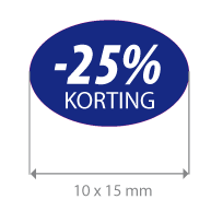 Brilsticker korting ovaal BR-0009