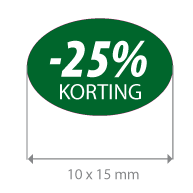 Brilsticker korting ovaal BR-0009