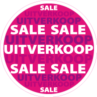 Raamsticker sale uitverkoop CI-0025
