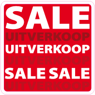 Raamsticker sale uitverkoop rechthoek VI-002