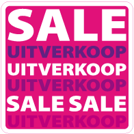 Raamsticker sale uitverkoop rechthoek VI-002