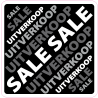 Raamsticker sale uitverkoop rechthoek VI-001