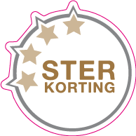 Raamsticker ster korting VA-0019
