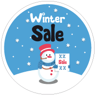 Raamsticker winter sale CI-0054