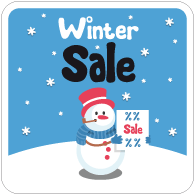 Raamsticker winter sale vierkant VI-020