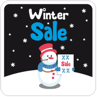 Raamsticker winter sale vierkant VI-020