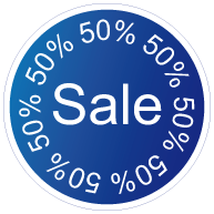 Raamsticker korting rond CI-0049