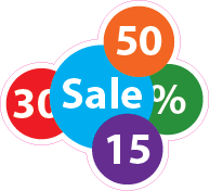 Raamsticker sale bollen rond VA-0006
