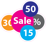 Raamsticker sale bollen rond VA-0006