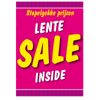 Poster stapelkorting sale lente roze STA-45