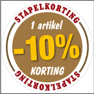 Etalagesticker stapelkorting herfst bruin 1 artikel STA-36