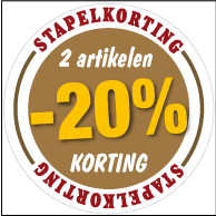 Etalagesticker stapelkorting herfst bruin 1 artikel STA-37