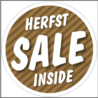 Etalagesticker stapelkorting herfst bruin sale STA-44