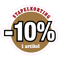 Etalagesticker stapelkorting herfst bruin 3 artikelen STA-32
