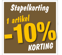 Etalagesticker stapelkorting herfst bruin 1 artikel vierkant STA-40