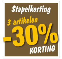 Etalagesticker stapelkorting herfst bruin 3 artikel vierkant STA-42