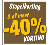 Etalagesticker stapelkorting herfst bruin 3 artikel vierkant STA-43
