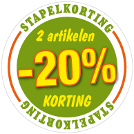 Etalagesticker stapelkorting lente groen 2 artikel STA-66