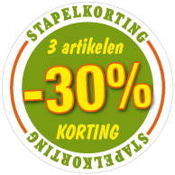 Etalagesticker stapelkorting lente groen 3 artikel STA-67