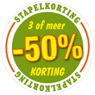 Etalagesticker stapelkorting lente groen 3 artikel STA-68