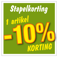 Etalagesticker stapelkorting lente groen 1 artikel STA-72