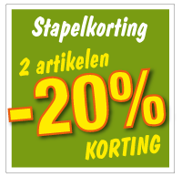 Etalagesticker stapelkorting lente groen 2 artikel STA-73