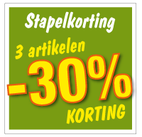 Etalagesticker stapelkorting lente groen 3 artikel STA-74