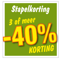 Etalagesticker stapelkorting lente groen 3 artikel STA-75