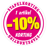 Etalagesticker stapelkorting lente roze 1 artikel STA-46