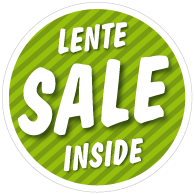 Etalagesticker stapelkorting lente groen STA-76