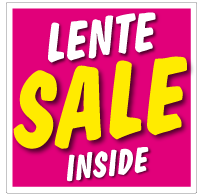 Etalagesticker stapelkorting lente roze sale STA-58
