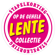 Etalagesticker stapelkorting lente roze STA-60