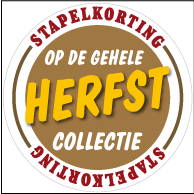 Etalagesticker stapelkorting herfst bruin STA-028