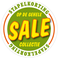 Etalagesticker stapelkorting lente groen sale STA-78