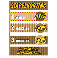 Poster stapelkorting herfst bruin STA-26