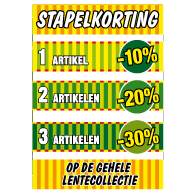 Poster stapelkorting lente groen STA-82