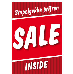 Poster stapelkorting sale rood STA-14