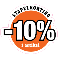 Etalagesticker stapelkorting zomer oranje 1 artikel STA-88