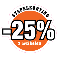Etalagesticker stapelkorting zomer oranje 2 artikel STA-89