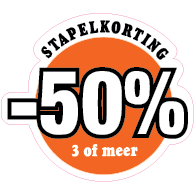 Etalagesticker stapelkorting zomer oranje 3 artikel STA-90