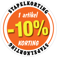 Etalagesticker stapelkorting zomer oranje 1 artikel STA-93