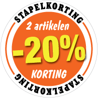 Etalagesticker stapelkorting zomer oranje 2 artikel STA-94