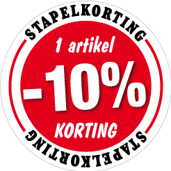 Etalagesticker stapelkorting rood 1 artikel STA-03