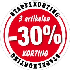 Etalagesticker stapelkorting rood 3 artikelen STA-05