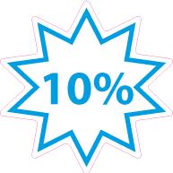 Raamsticker korting ster ST-001