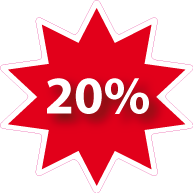 Raamsticker korting ster ST-002