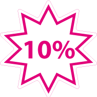 Raamsticker korting ster ST-001